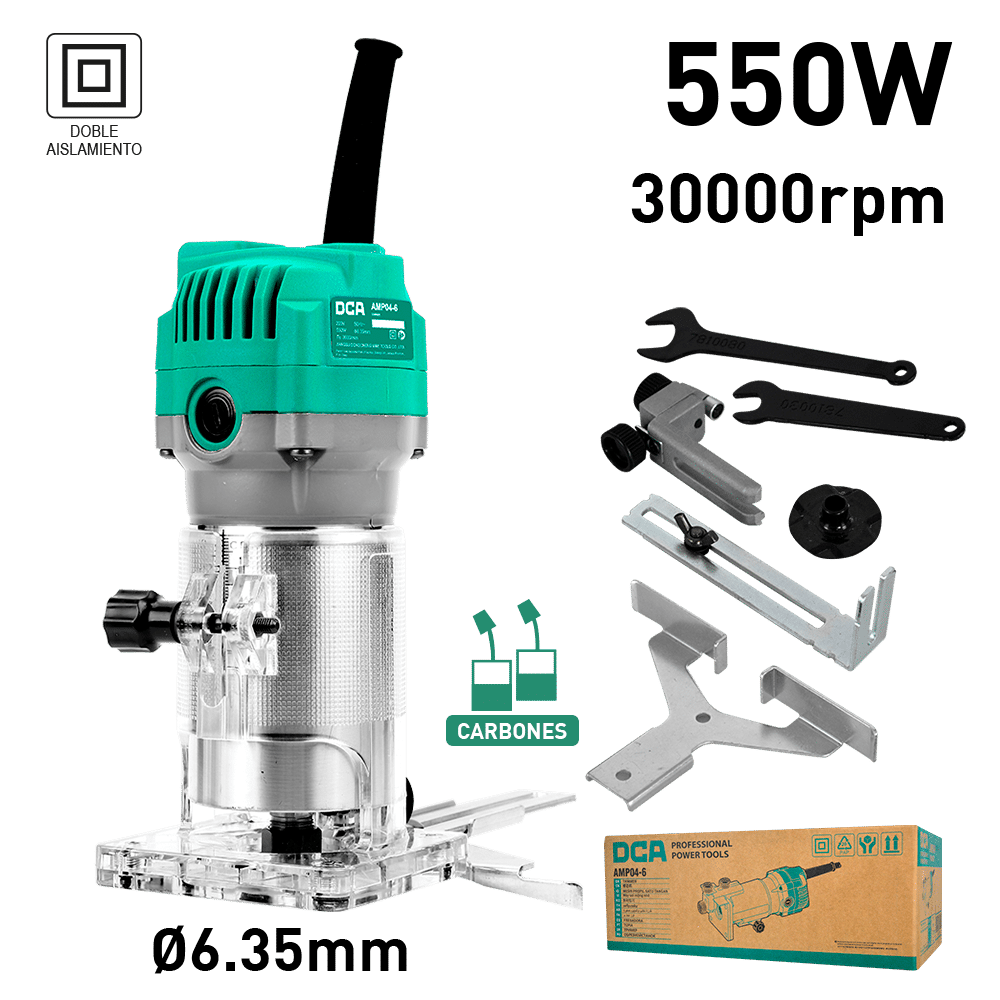 DCA | Ruteadora de Mano 550W | AMP04-6